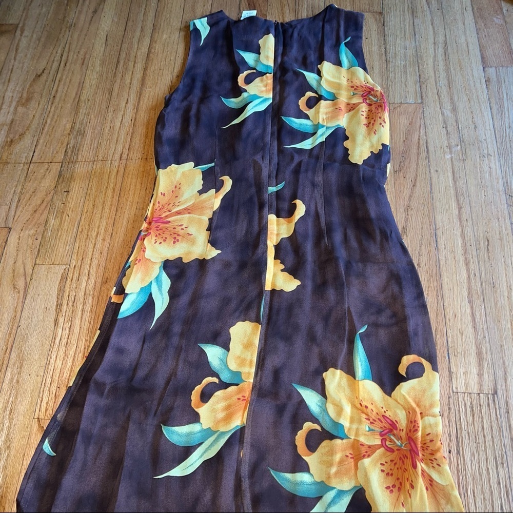 NWT Vintage Coldwater Creek Dress Womens 6 Floral Rayon Sleeveless Made in USA - Picture 6 of 6